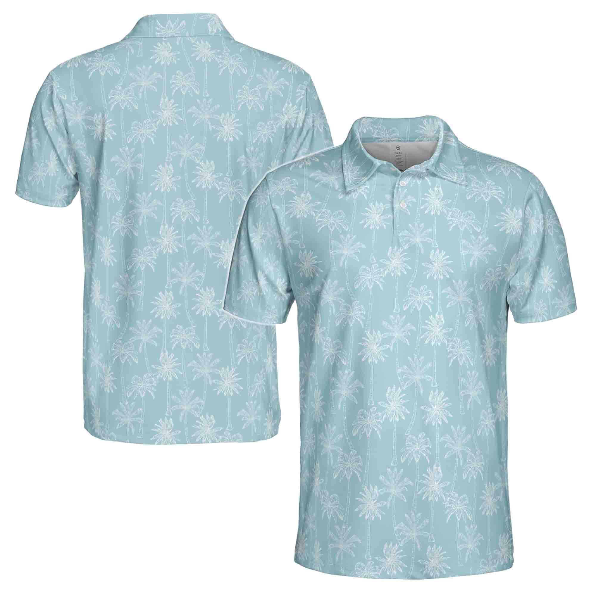 Funny Summer Coconut Palm Pattern Men's Polo Shirt