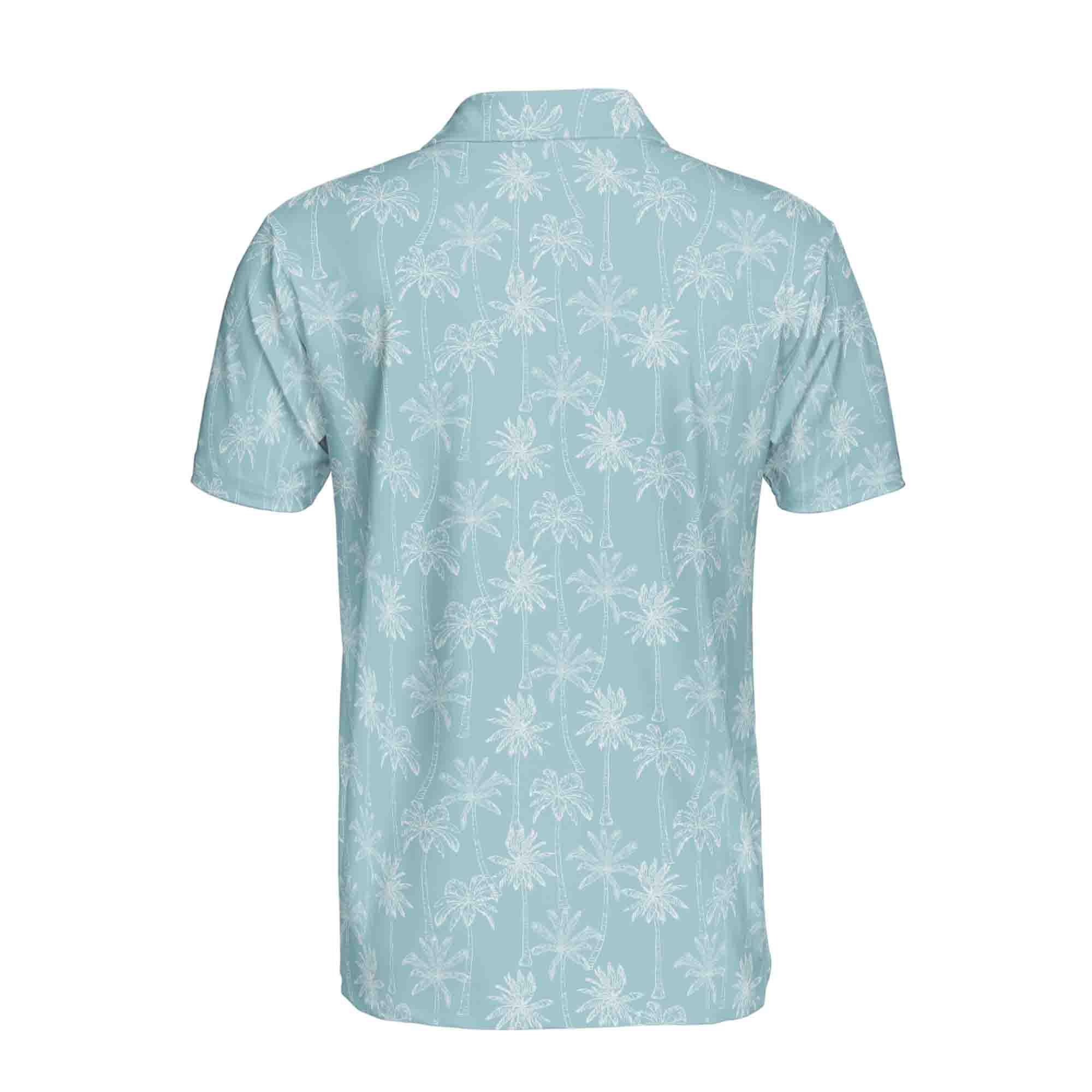 Funny Summer Coconut Palm Pattern Men's Polo Shirt - Image 3