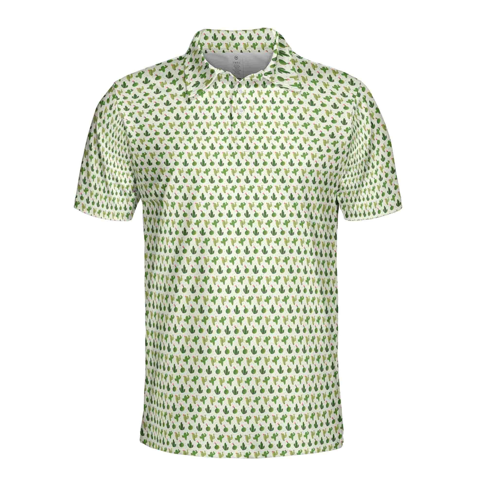 Alternative view of Funny Tiny Cactus Doodle Golf Men's Polo Shirt