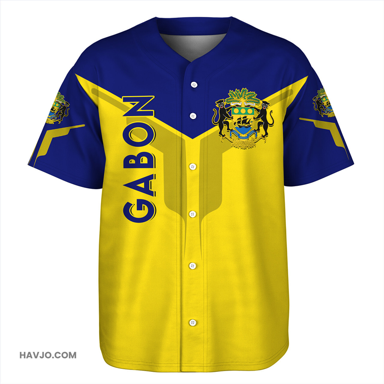 Gabon Arrow Style Baseball Jersey