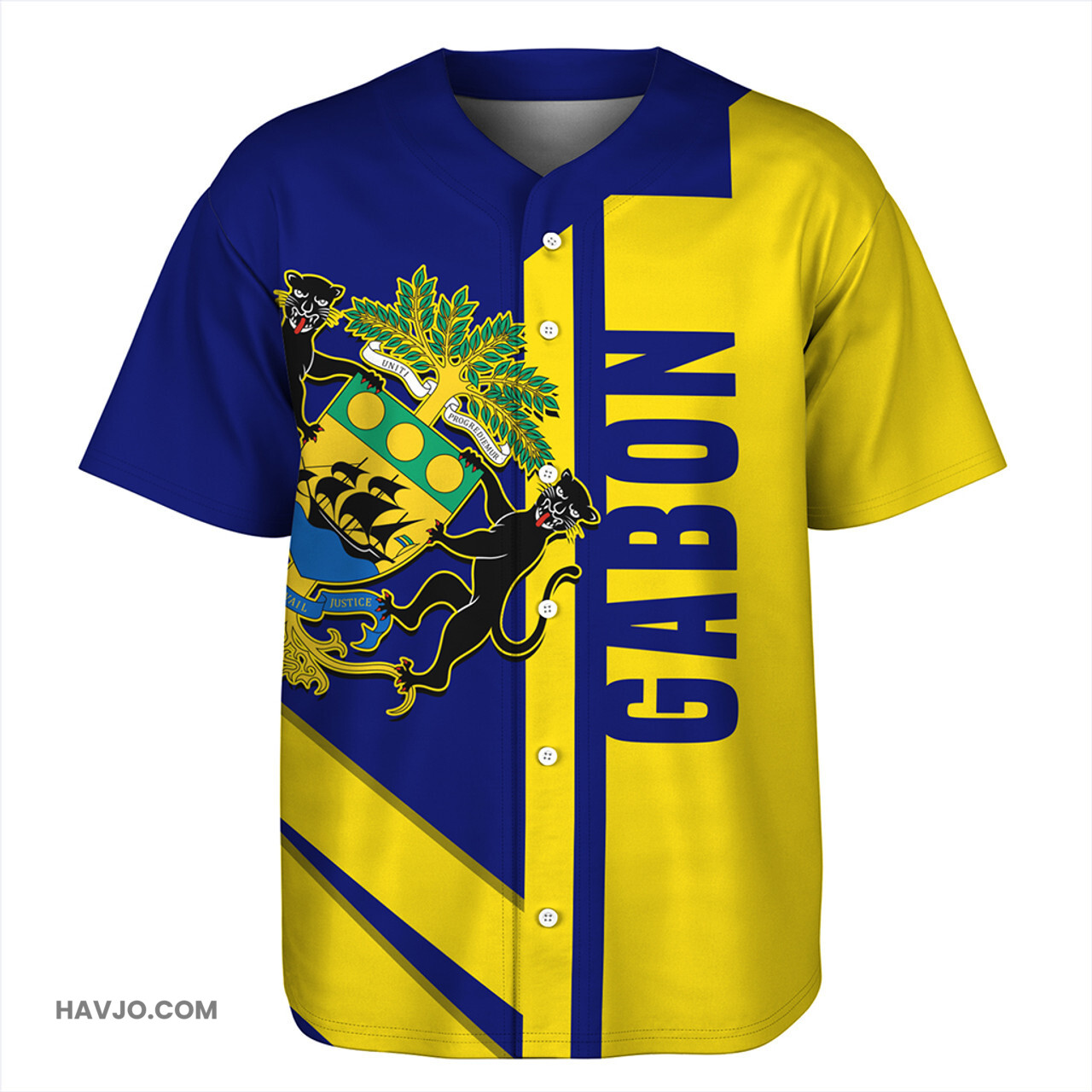 Gabon Casual Style Baseball Jersey
