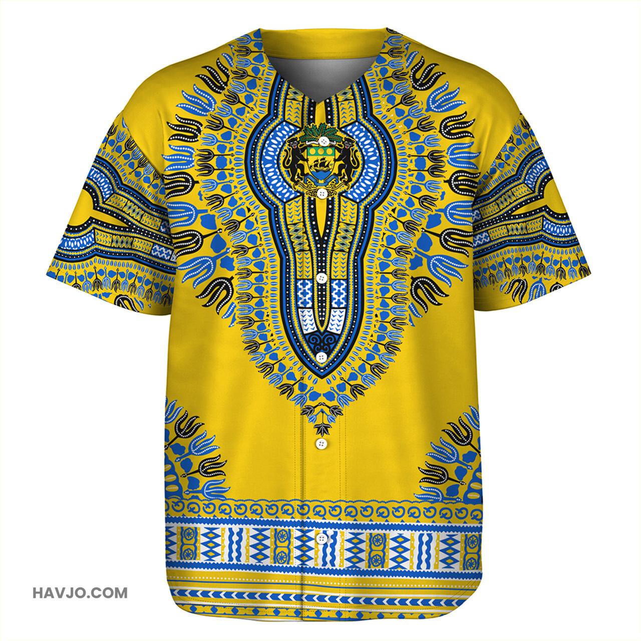 Gabon Dashiki Baseball Jersey