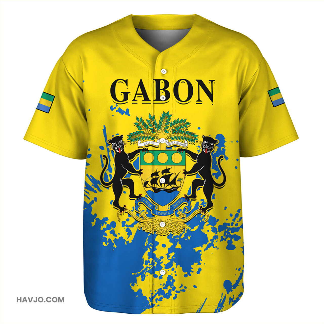 Gabon Spanit Style Baseball Jersey