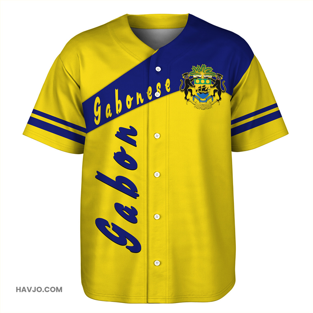 Gabon Sport Style Baseball Jersey