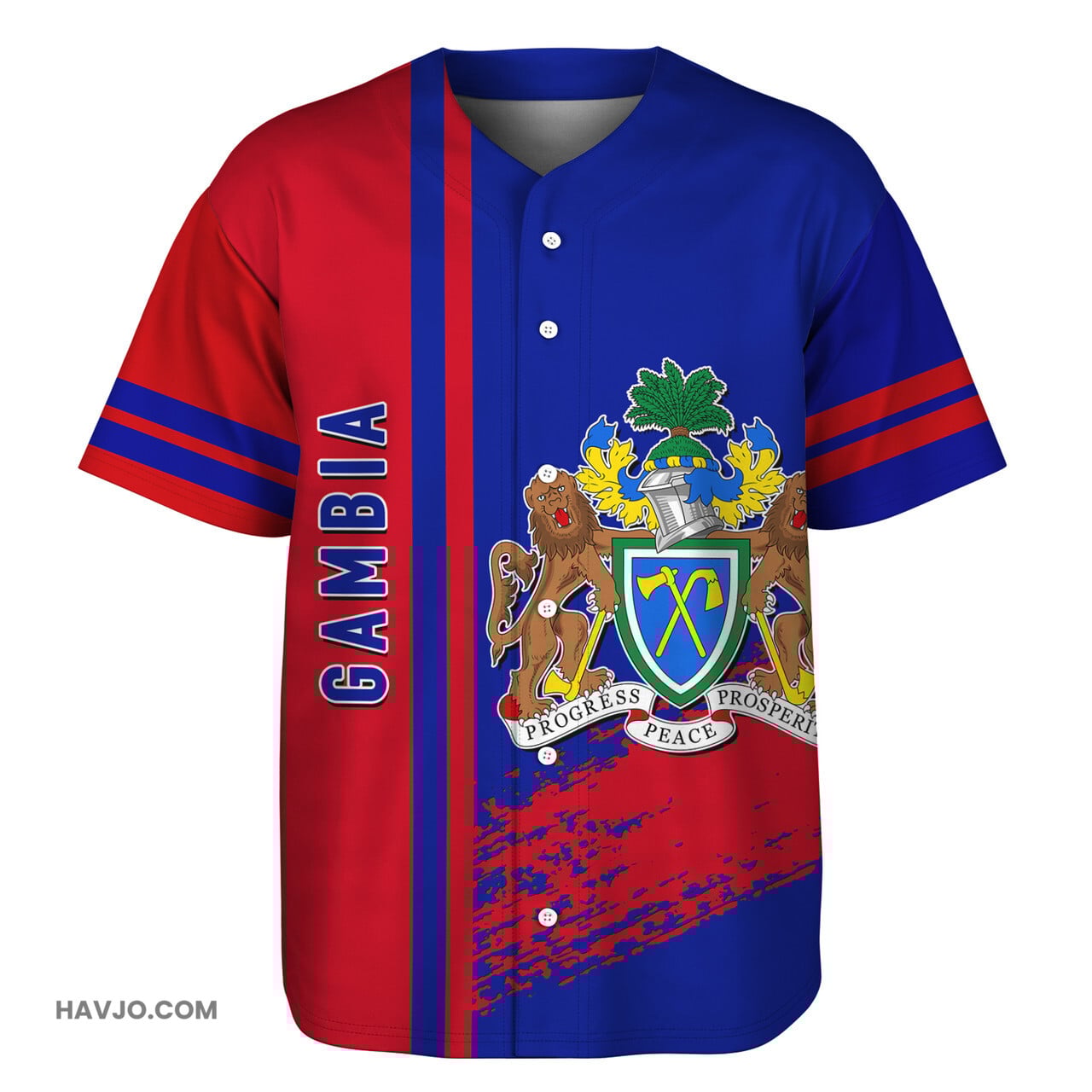 Gambia Quater Style Baseball Jersey