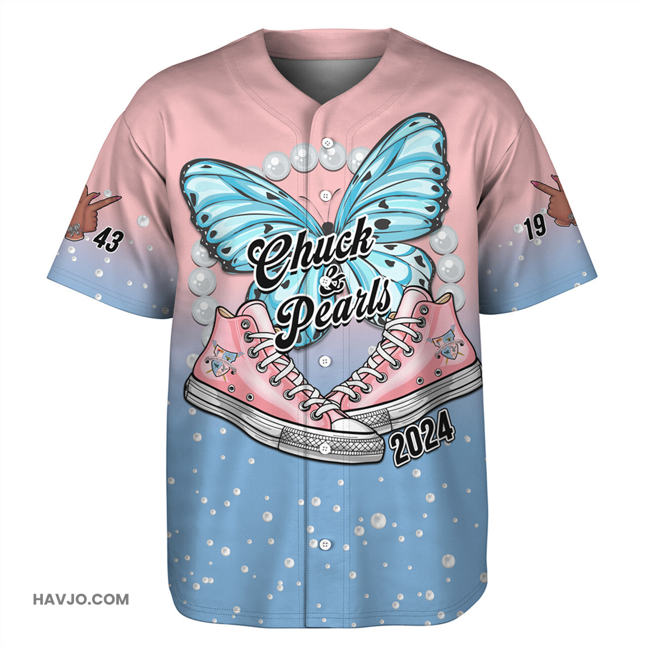 Gamma Phi Delta Chuck And Pearl 2024 Baseball Jersey