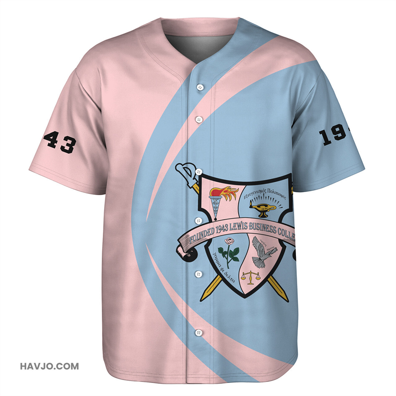Gamma Phi Delta Circle Style Baseball Jersey