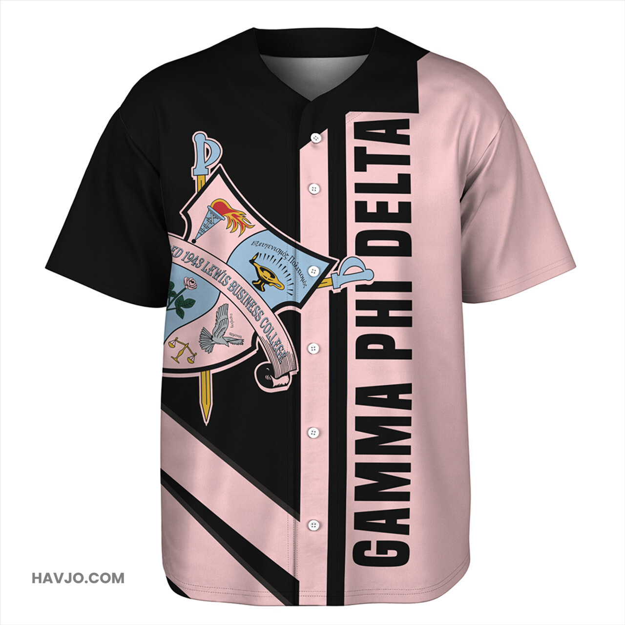 Gamma Phi Delta Half Concept Baseball Jersey