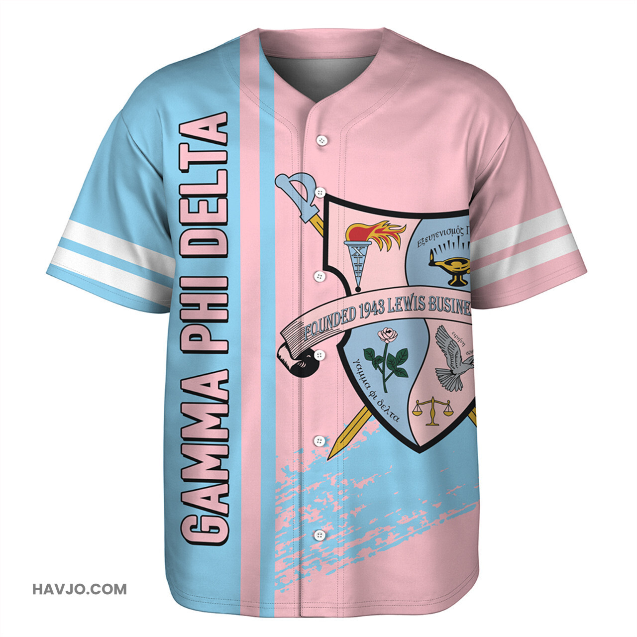 Gamma Phi Delta Quater Style Baseball Jersey
