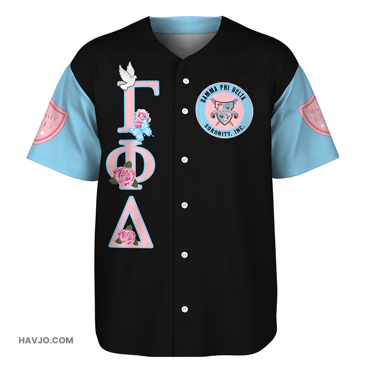Gamma Phi Delta Sorority Symbols Style Baseball Jersey