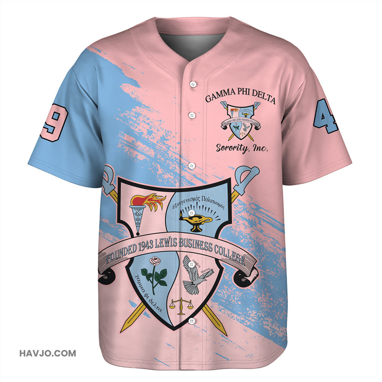 Gamma Phi Delta Special Style Baseball Jersey