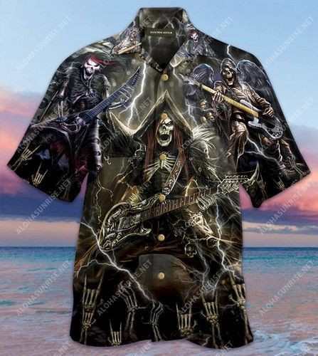 Get High With Music Unisex Hawaiian Shirt Tropical Aloha Button Up