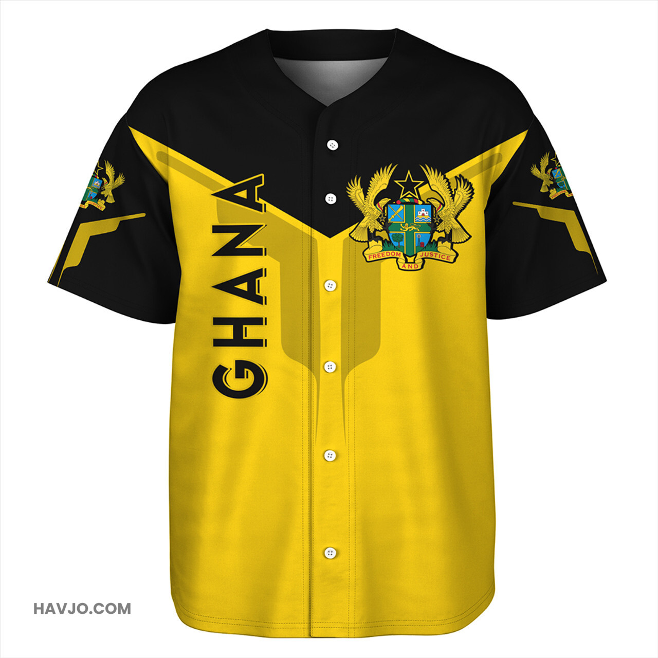 Ghana Arrow Style Baseball Jersey