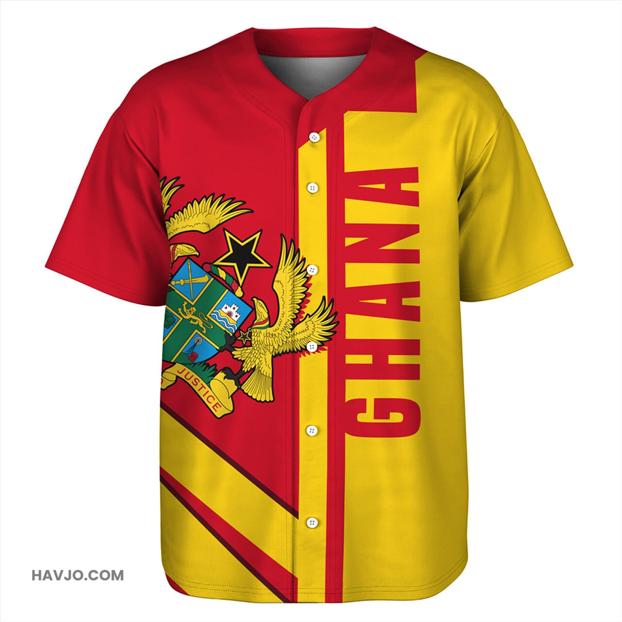 Ghana Casual Style Baseball Jersey