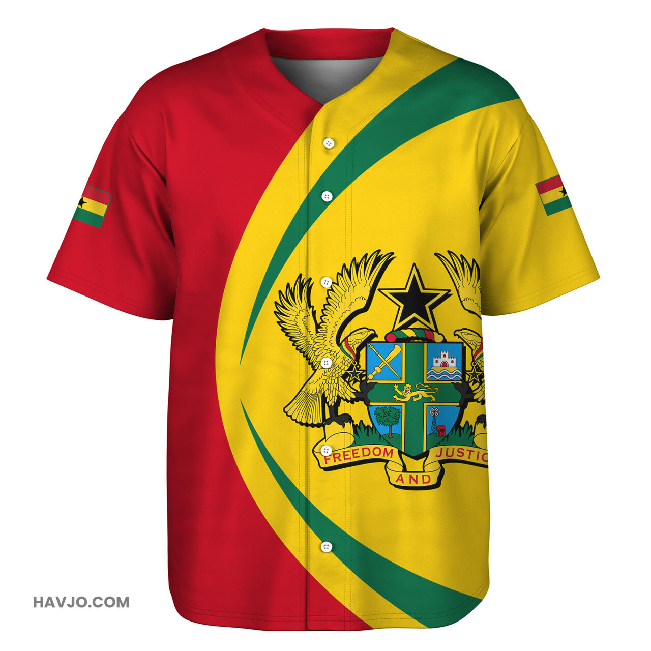 Ghana Circle Style Baseball Jersey