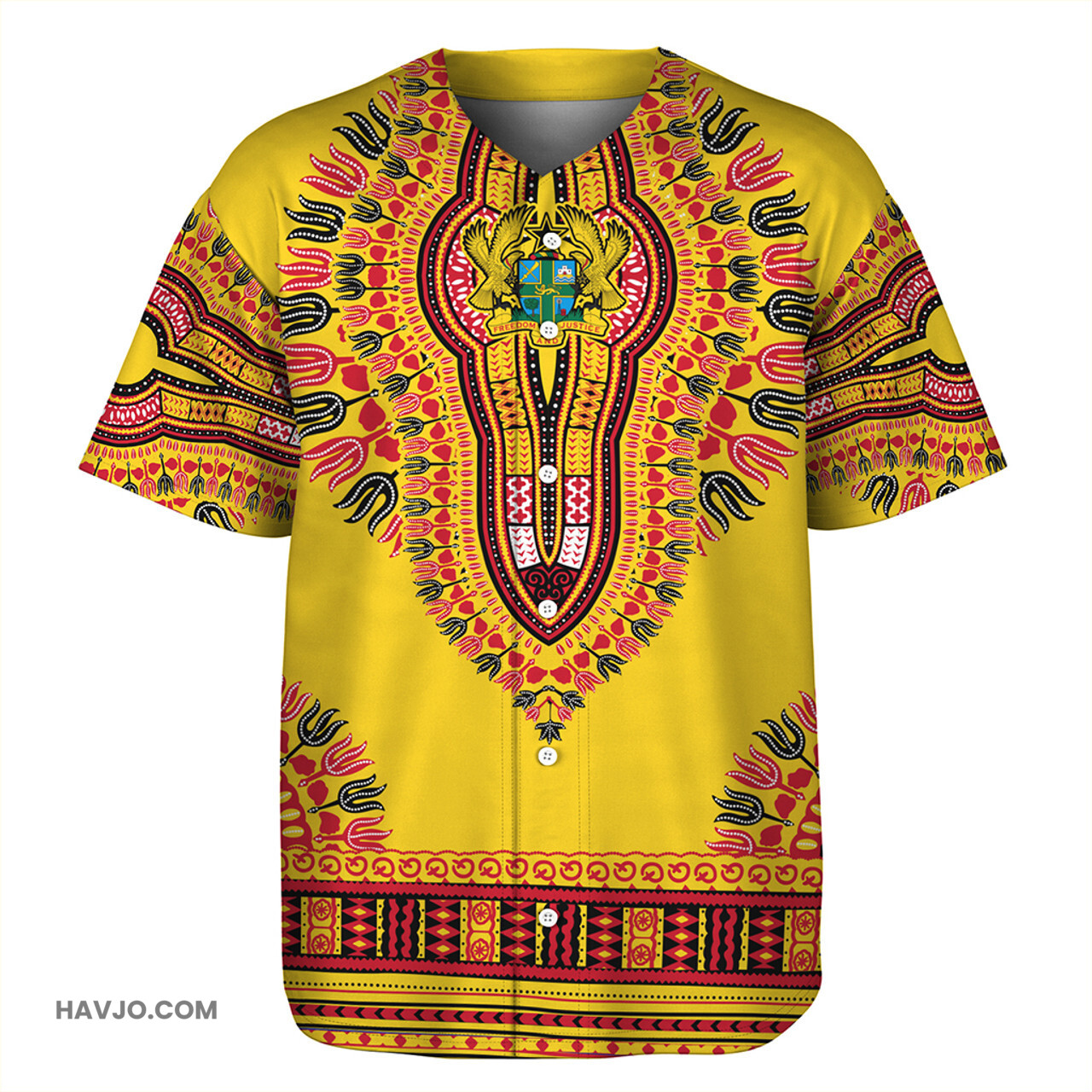 Ghana Dashiki Baseball Jersey