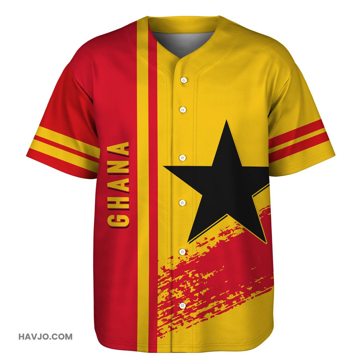 Ghana Quater Style Baseball Jersey