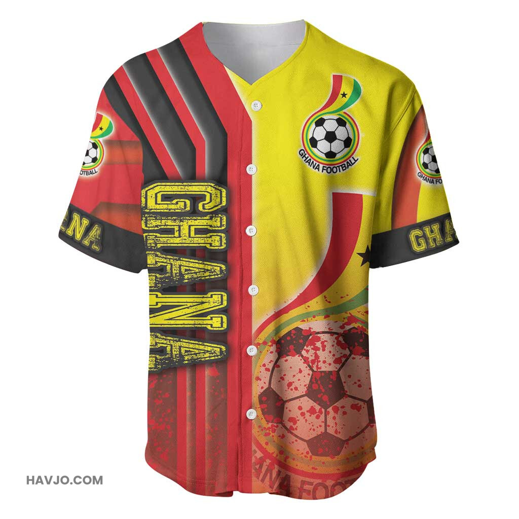 Ghana Soccer Black Stars Football Road To Champion Baseball Jersey