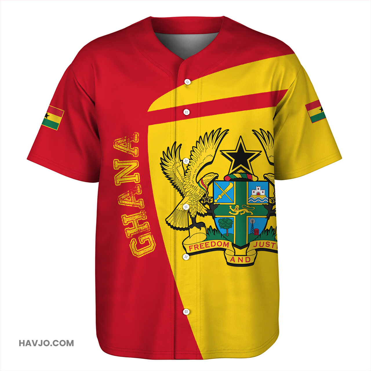 Ghana Sport Style Baseball Jersey
