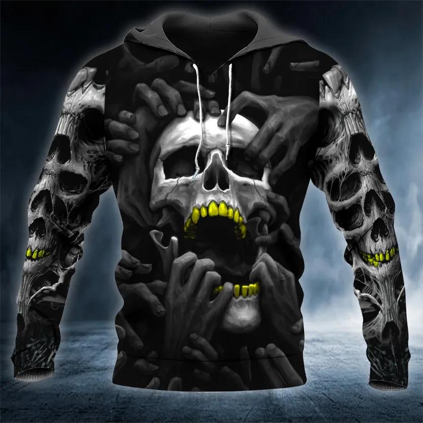 Ghost Hands Corpses Skull 3D All Over Print Hoodie