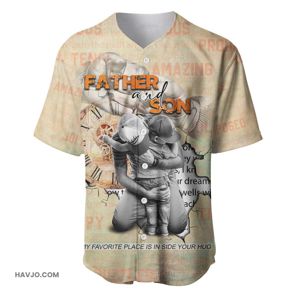 Gift for Dad Personalized African Father and Son Baseball Jersey