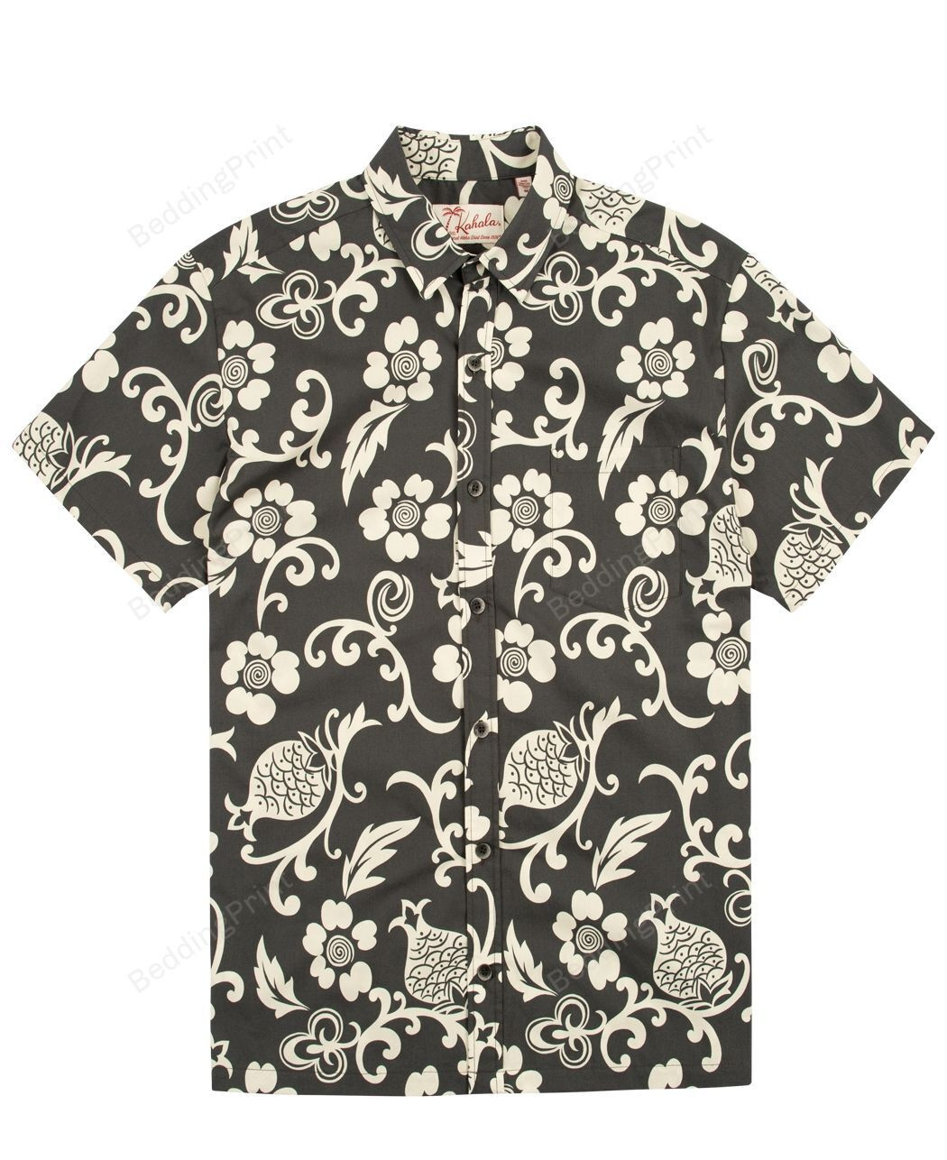 Ginger Pareau Hawaiian Shirt Tropical Aloha Button Up