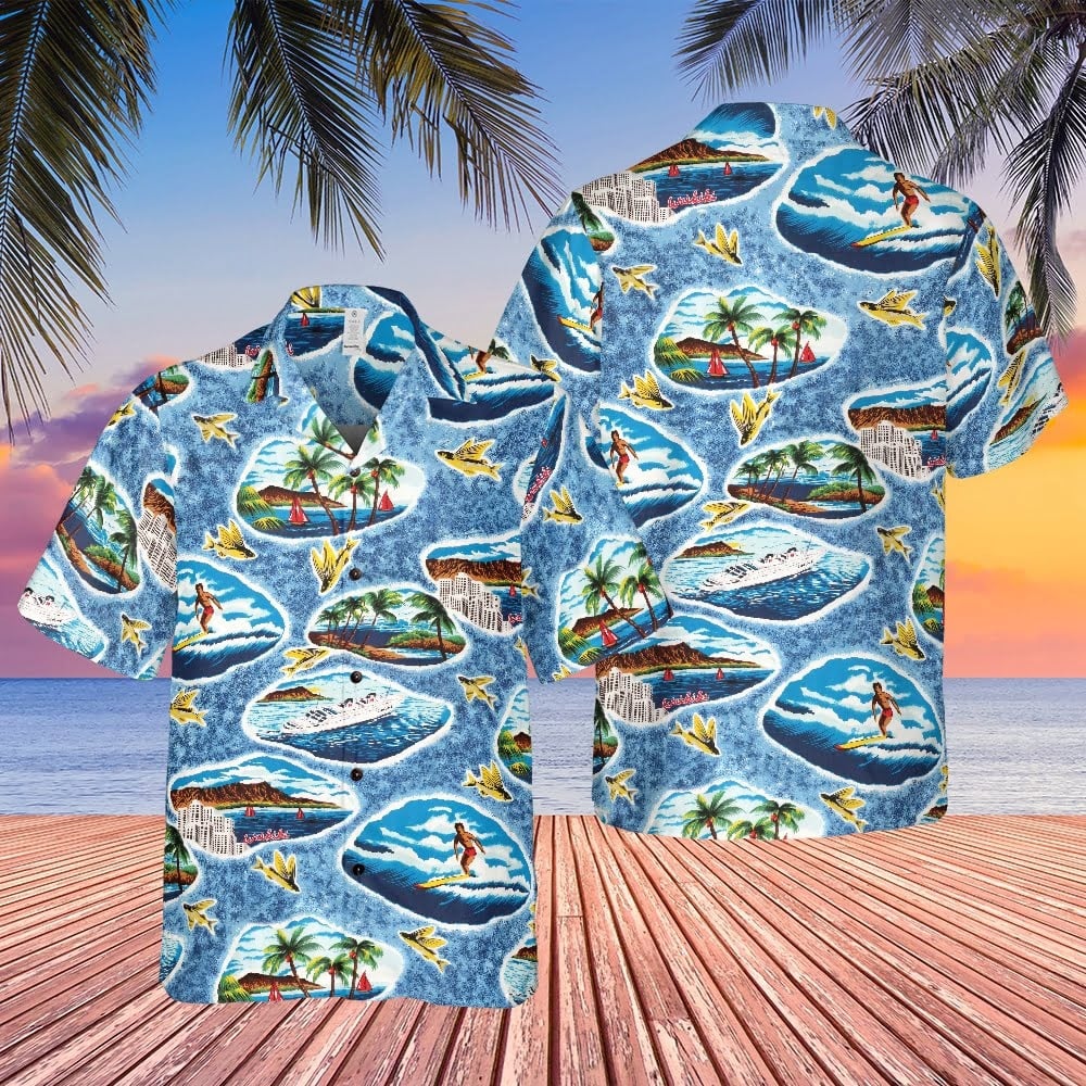 Goose Top Gun Hawaiian Shirt Honolulu Waikiki Island Aloha Shirt Christmas Gift Ideas