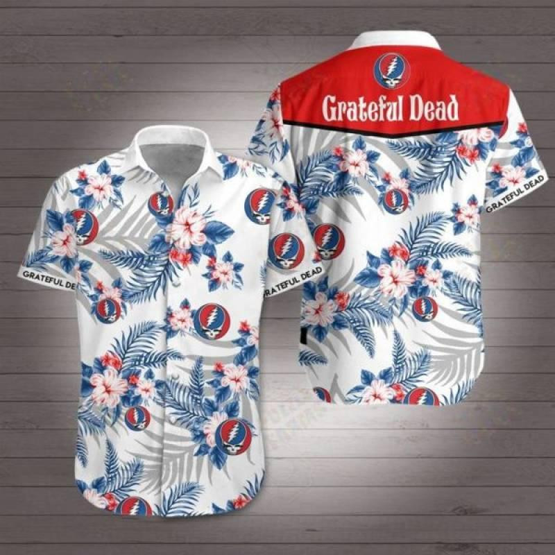 Grateful Dead Band Tropical Hawaiian Shirt Tropical Aloha Button Up