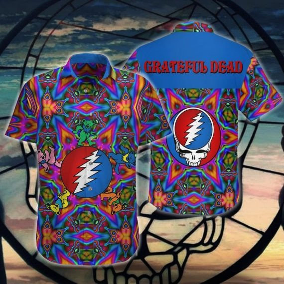 Grateful Dead Music Band Fan Gift Hawaiian Shirt Tropical Aloha Button Up