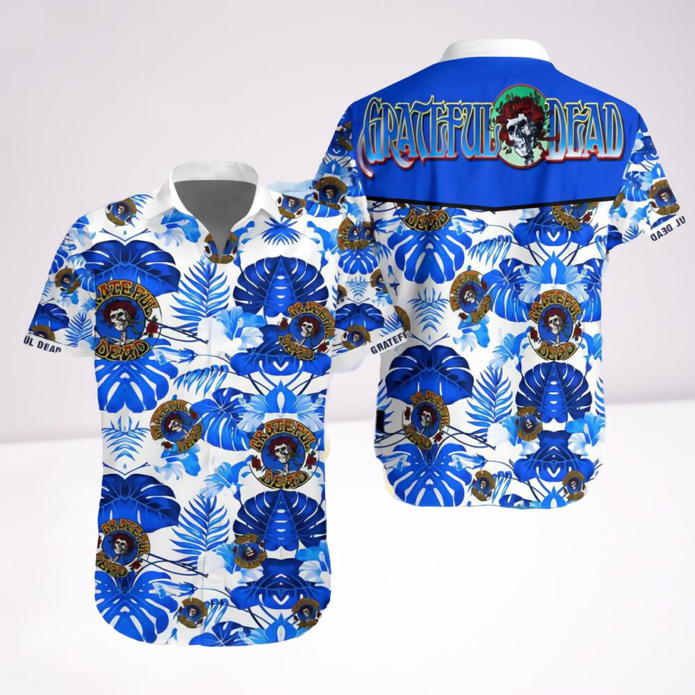 Grateful Dead Music Band Hawaiian Shirt Tropical Aloha Button Up