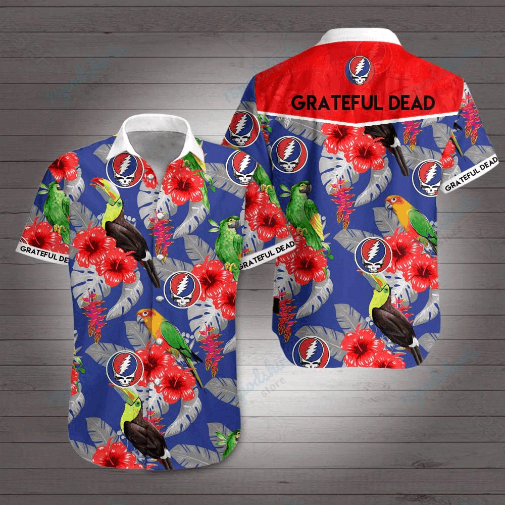 Grateful Dead Style 2 Hawaiian Shirt Tropical Aloha Button Up