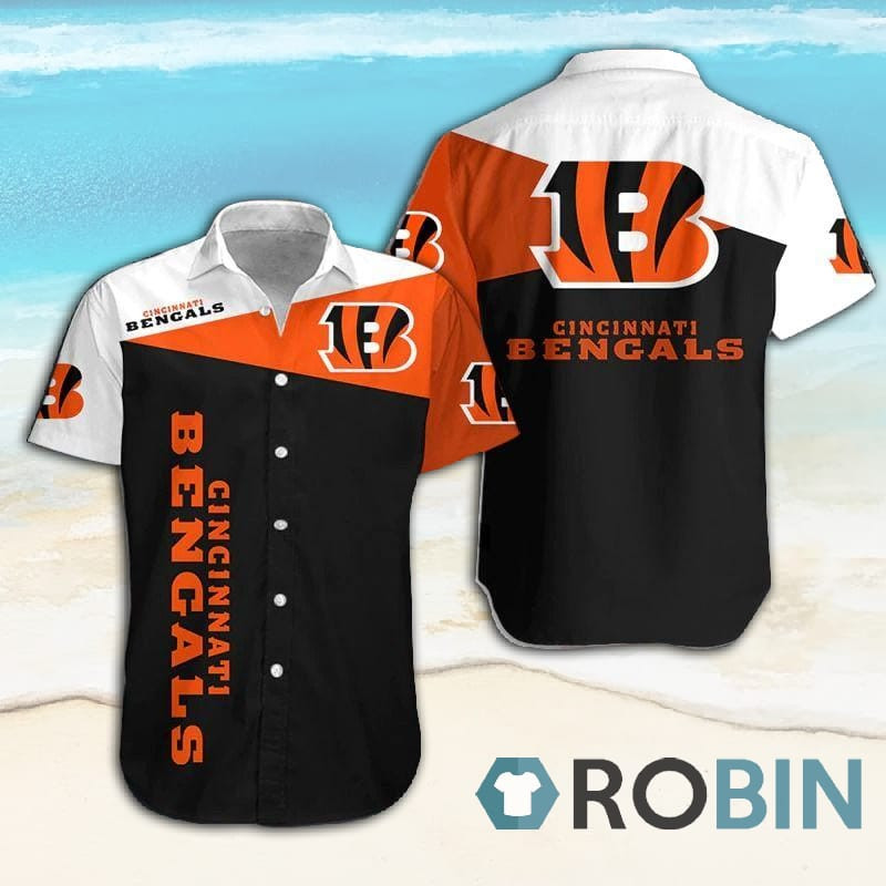 Great Cincinnati Bengals Hawaiian Shirt Tropical Aloha Button Up