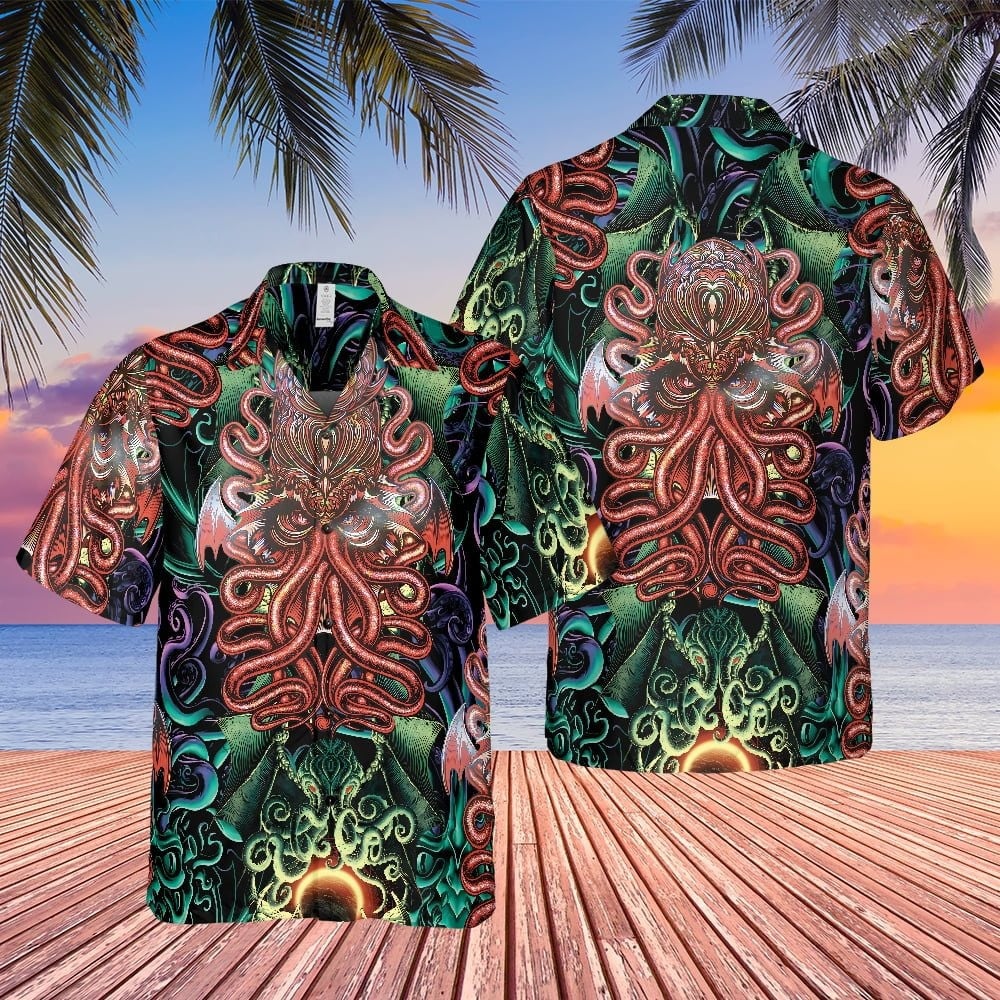 Great Old One Hawaiian Shirt Cthulhu Cthulhu Mythos Aloha Shirt Fan Merch Gift Ideas
