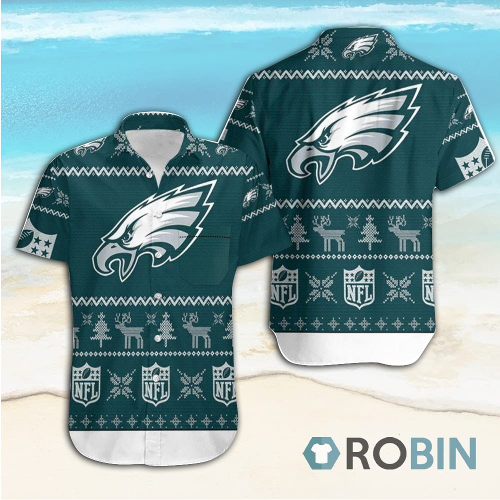 Great Philadelphia Eagles Hawaiian Shirt Tropical Aloha Button Up
