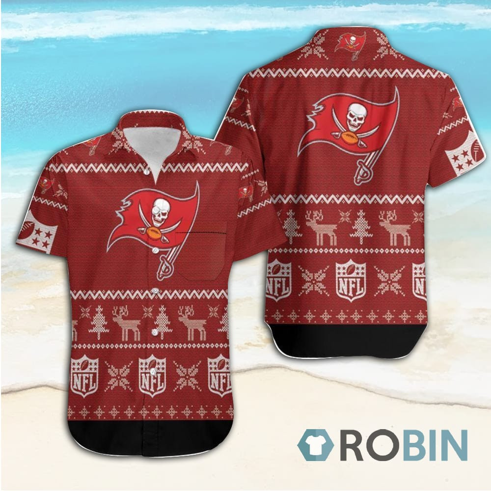 Great Tampa Bay Buccaneers Hawaiian Shirt Tropical Aloha Button Up