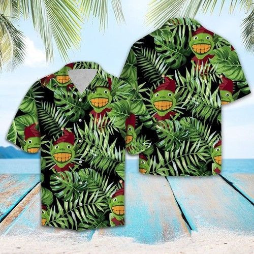Grinch Green Tropical Hawaiian Shirt Tropical Aloha Button Up