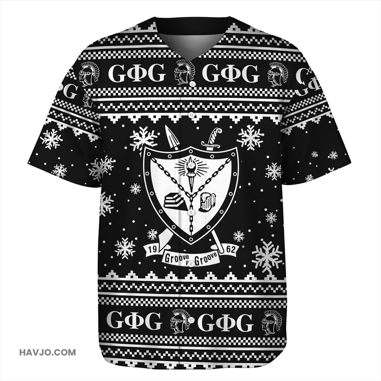 Groove Phi Groove Christmas Baseball Jersey