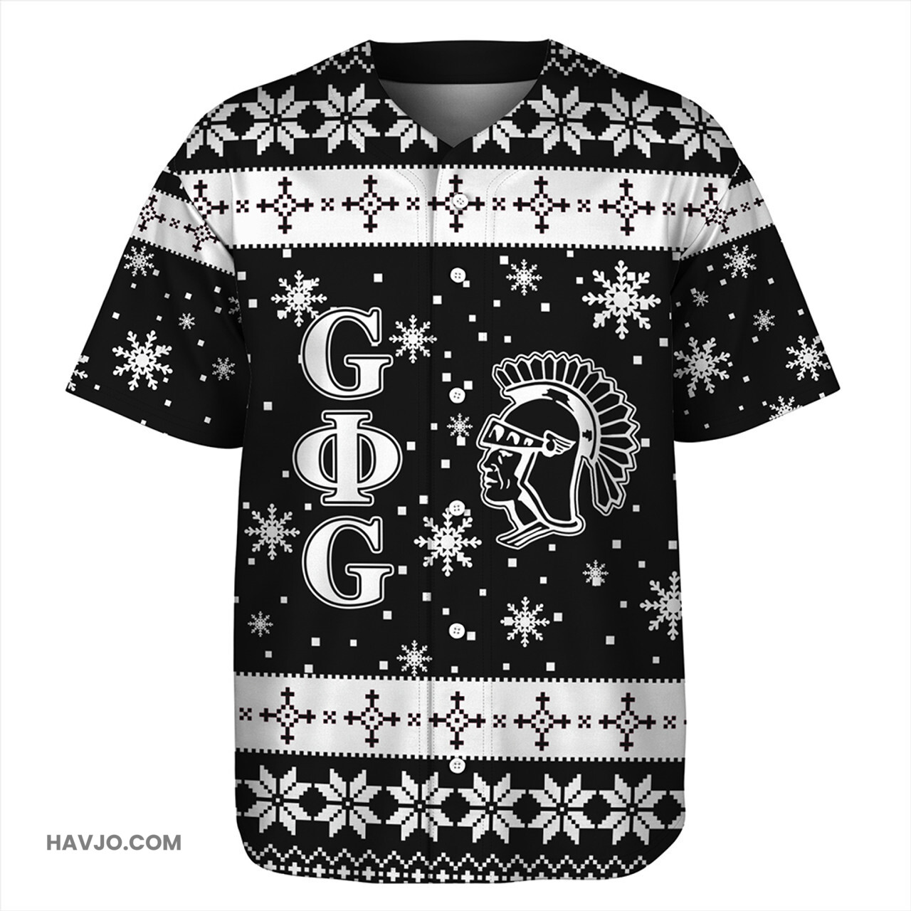 Groove Phi Groove Christmas Greek Life Baseball Jersey