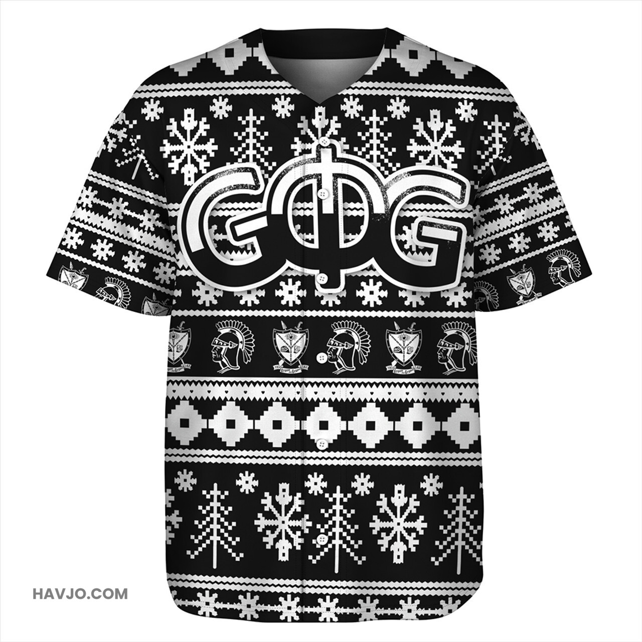 Groove Phi Groove Christmas Style Grunge Baseball Jersey
