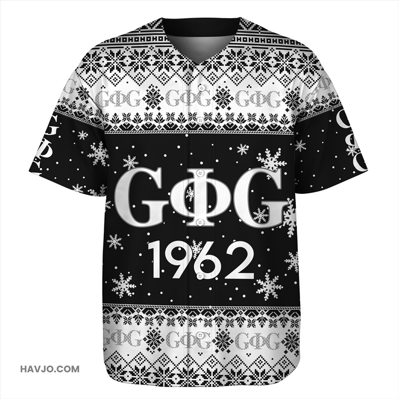 Groove Phi Groove Christmas Symbols Design Baseball Jersey