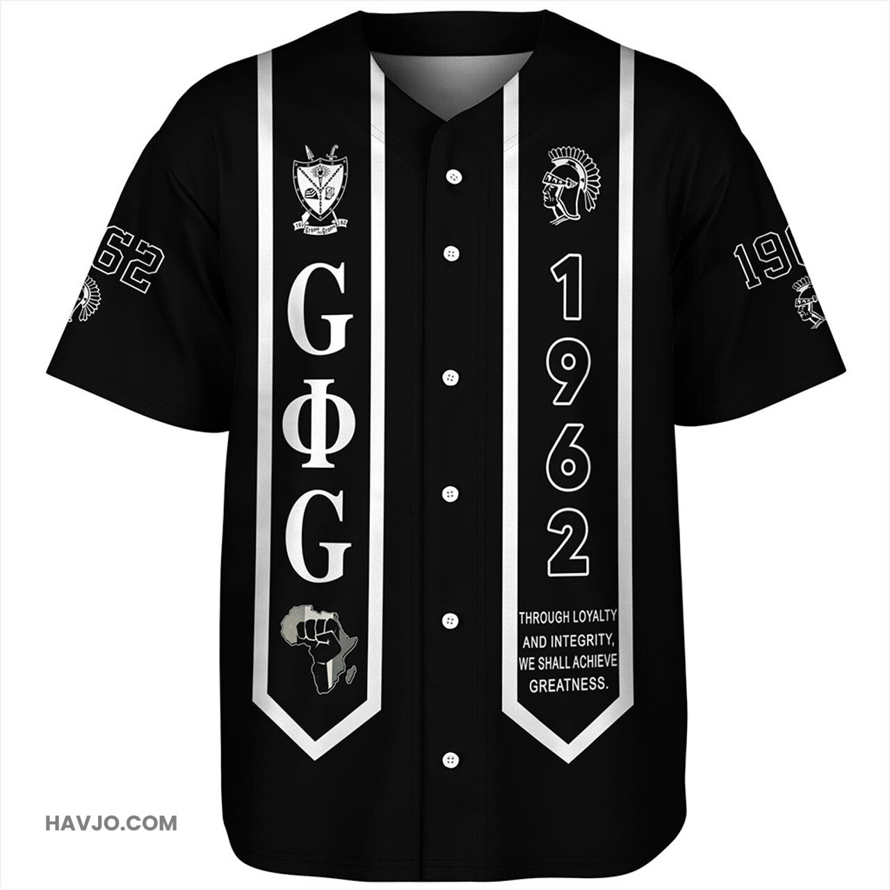 Groove Phi Groove Fraternity Motto Baseball Jersey