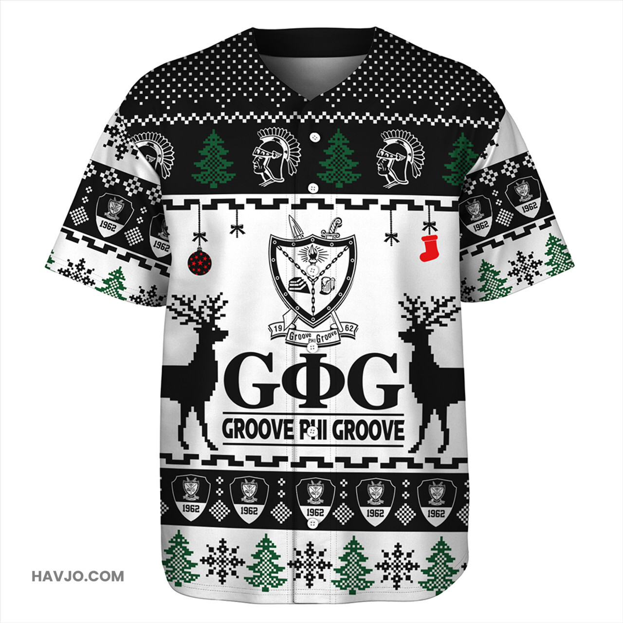 Groove Phi Groove Lux Christmas Baseball Jersey