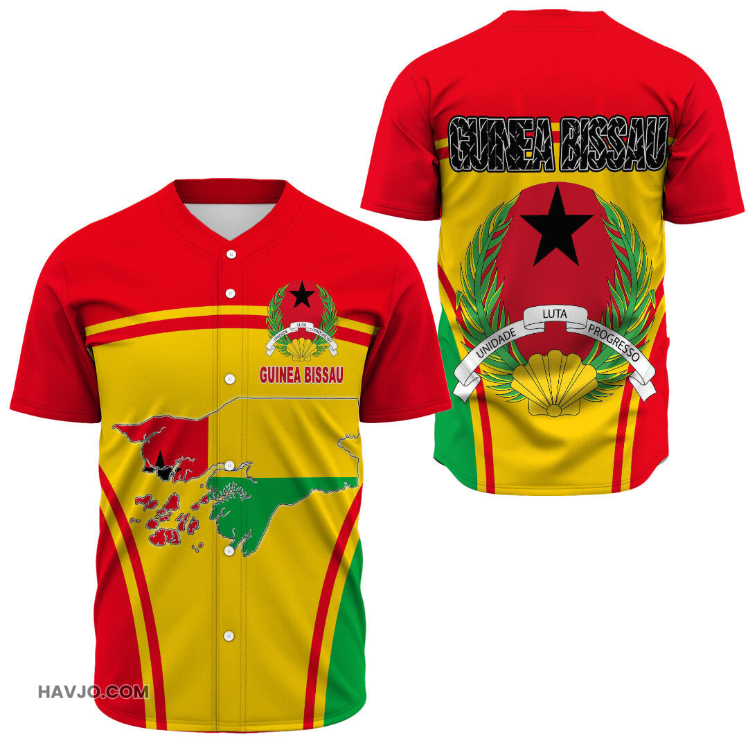 Guinea Bissau Active Flag Baseball Jersey