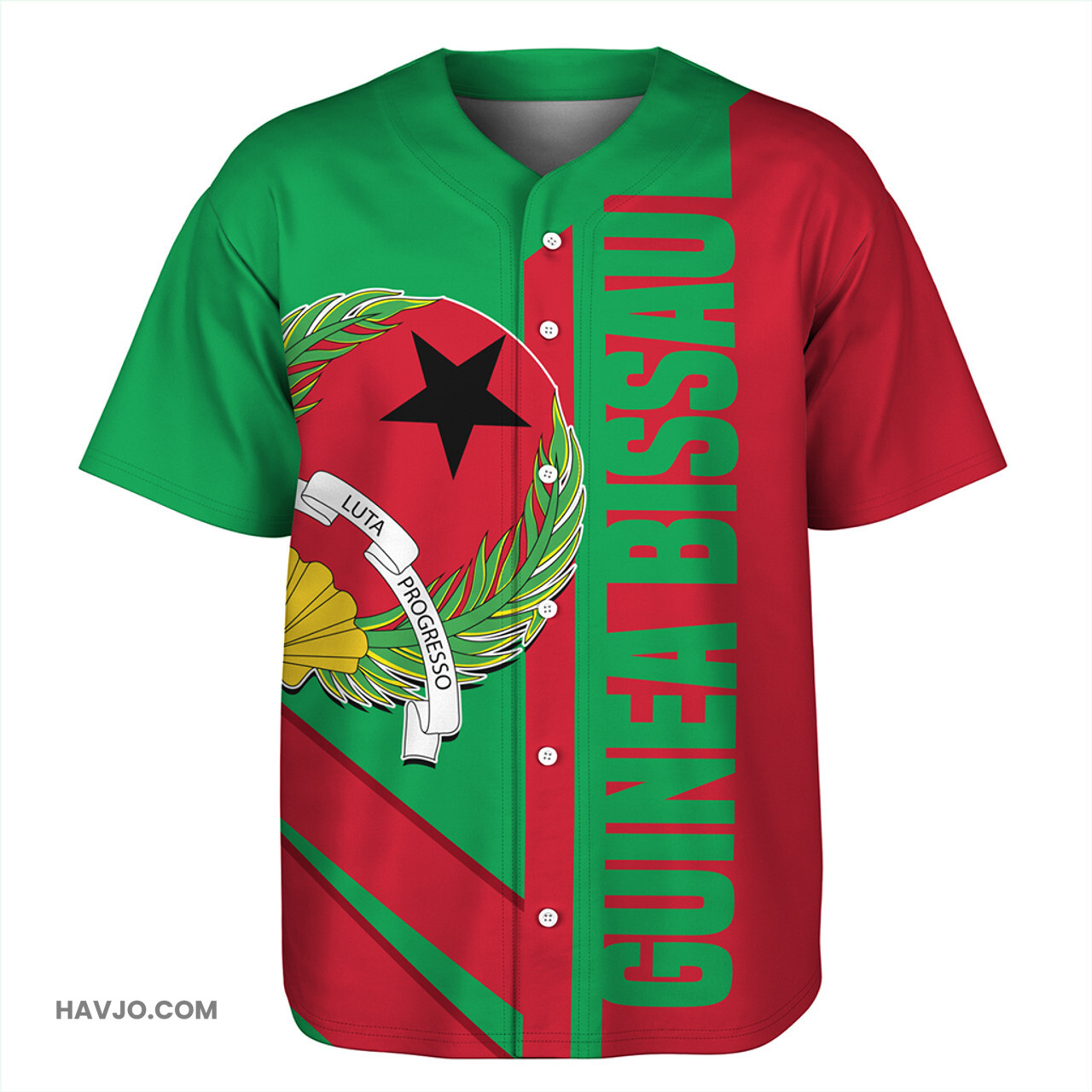 Guinea Bissau Casual Style Baseball Jersey