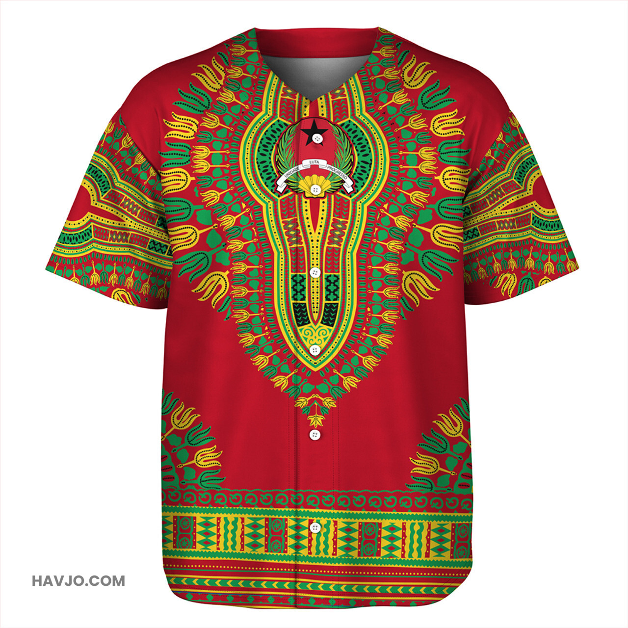 Guinea Bissau Dashiki Baseball Jersey