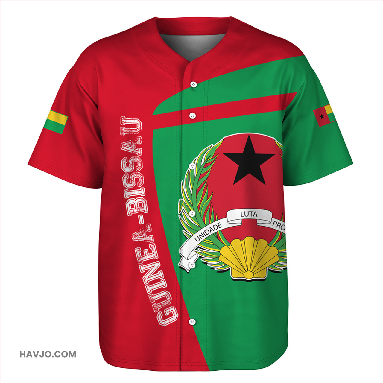 Guinea Bissau Half Concept Baseball Jersey