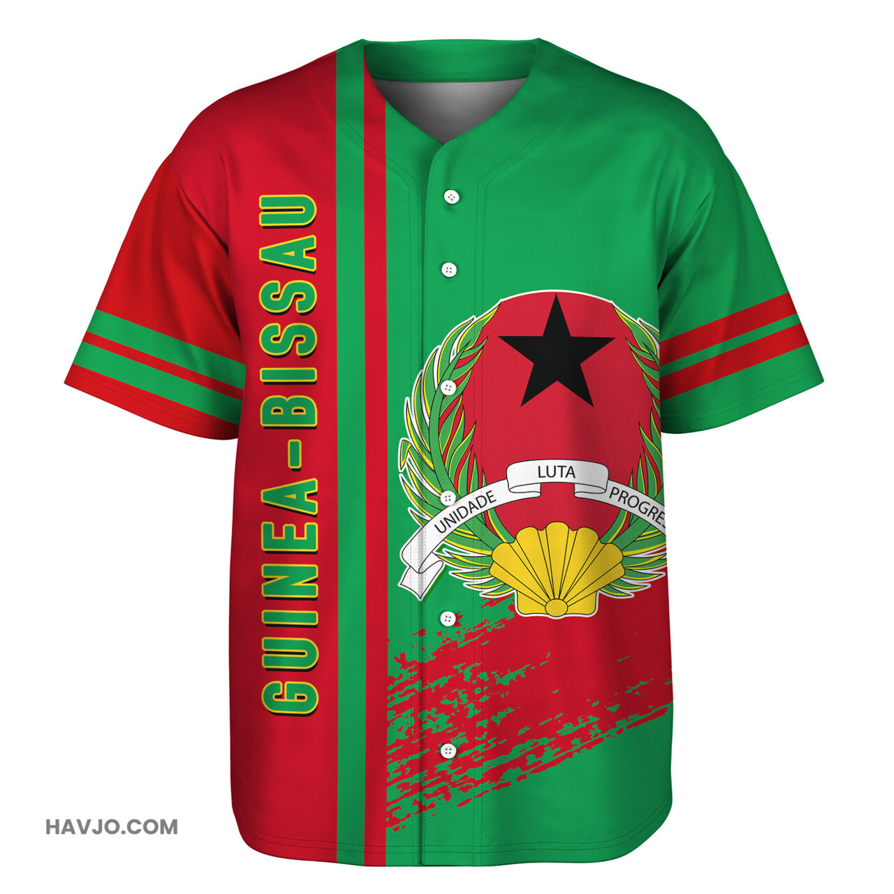 Guinea Bissau Quater Style Baseball Jersey