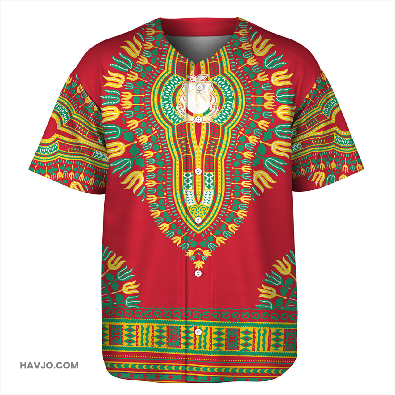 Guinea Dashiki Baseball Jersey