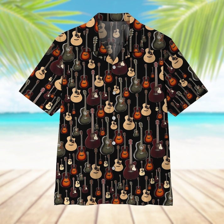 Guitar Hawaiian Shirt Great Aloha Shirt Christmas Gifts For Guitar Lovers