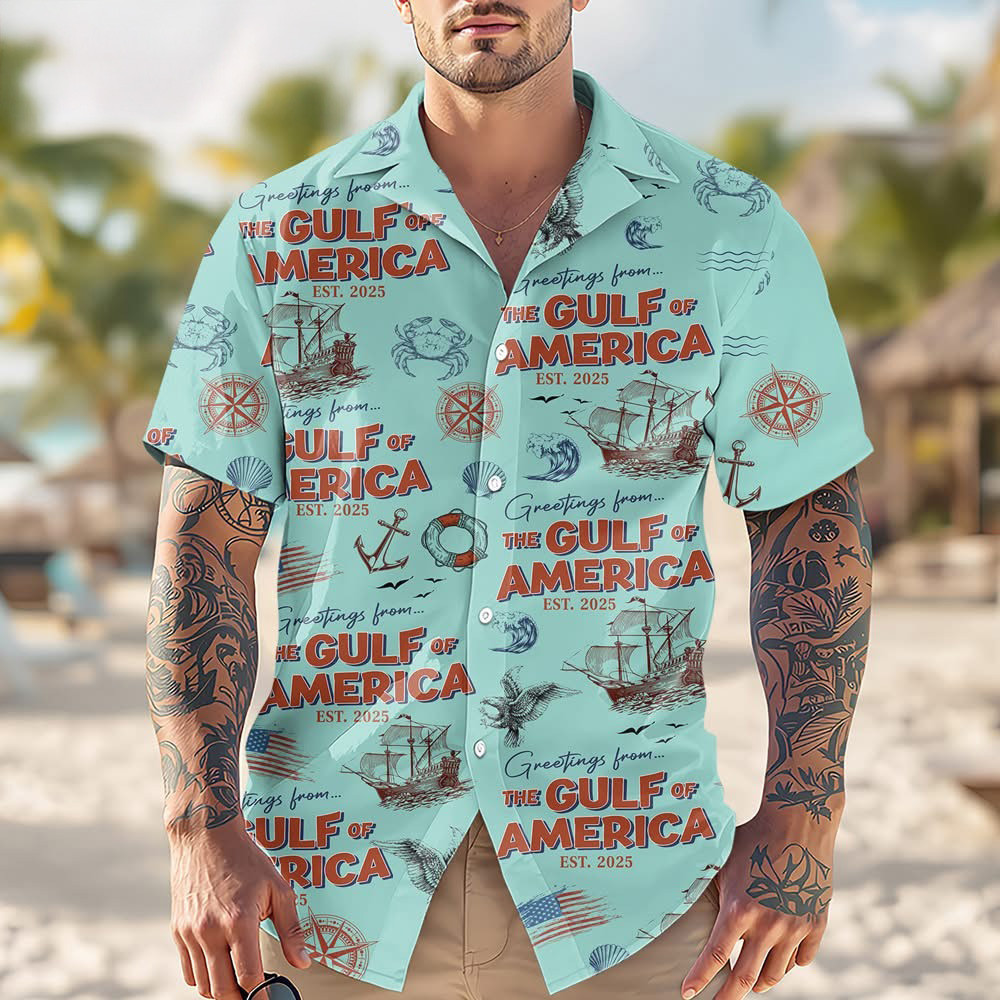 Gulf Of America Trump 47Th President Of The United States Hawaiian Shirt Trump Merch